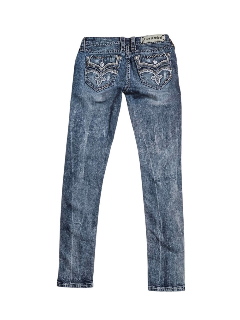 Rock Revival Raven Jeans Ankle Skinny Distressed Women's Size 28